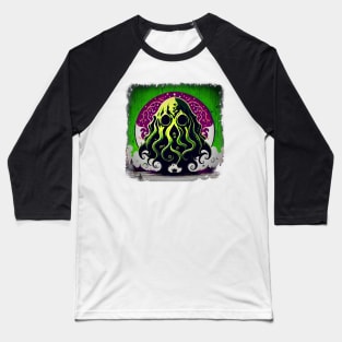 Cthulhu Archaic Art Baseball T-Shirt